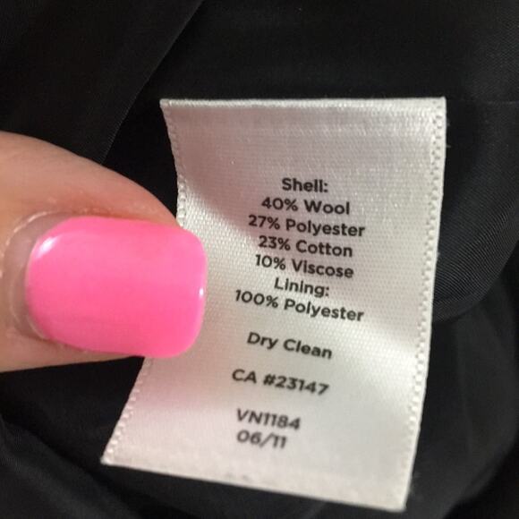 Talbot’s Checkered Plaid Wool Blend Black/White Skirt - Picture 4 of 6